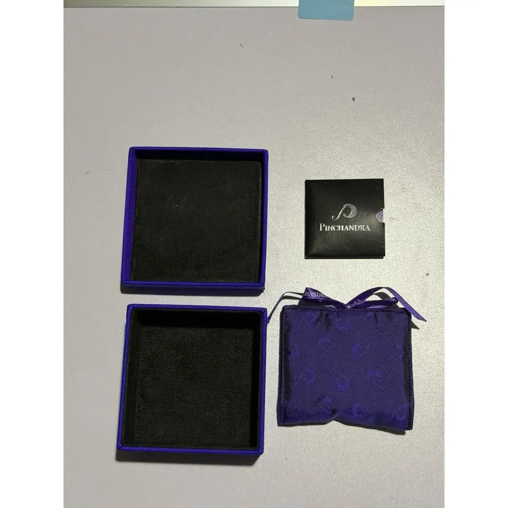 4 Boxes Punchandra Purple Jewelry Gift Padded Storage Presentation Ring Earring